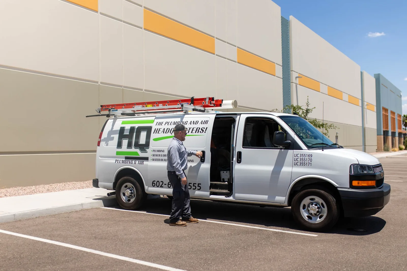 Commercial plumbing service at a Phoenix business