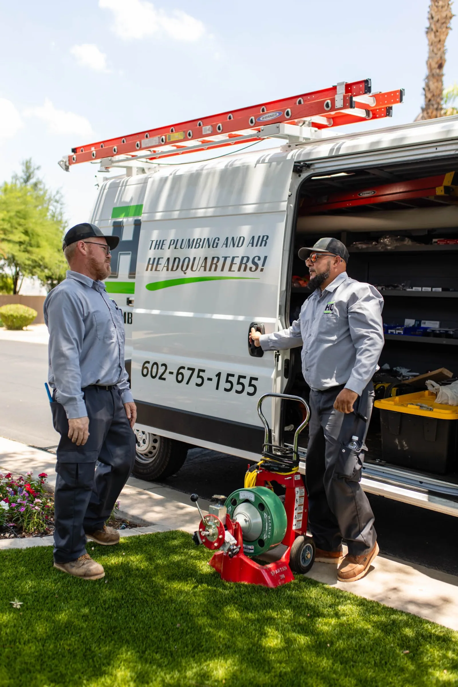 Drain cleaning service clearing a clogged drain in Phoenix
