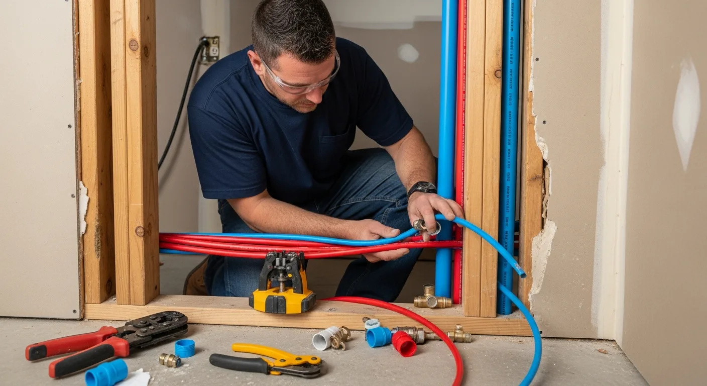 HQ Plumbing technician running high-pressure hydro jetting equipment on a Phoenix sewer line